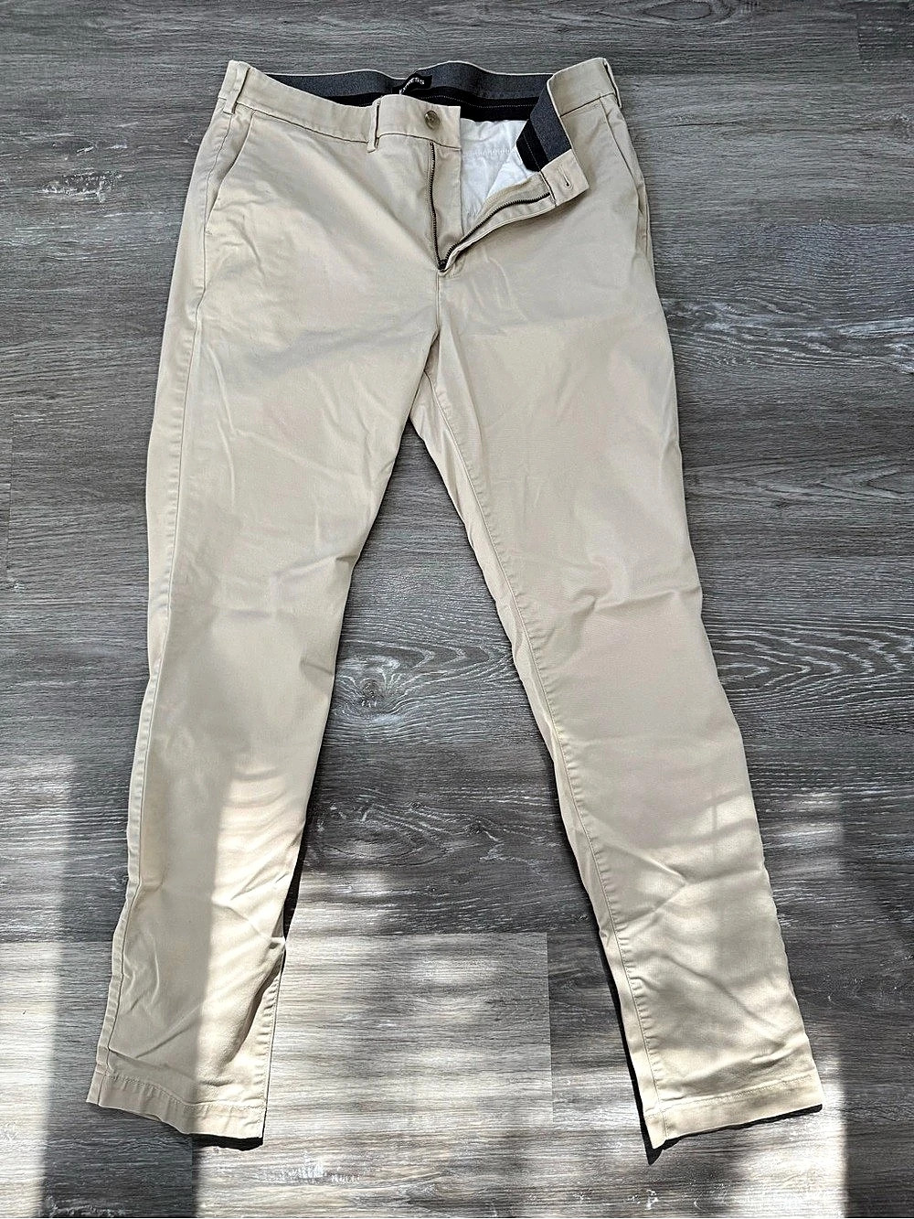 Express Skinny Pants Beige Waist 34 x 34